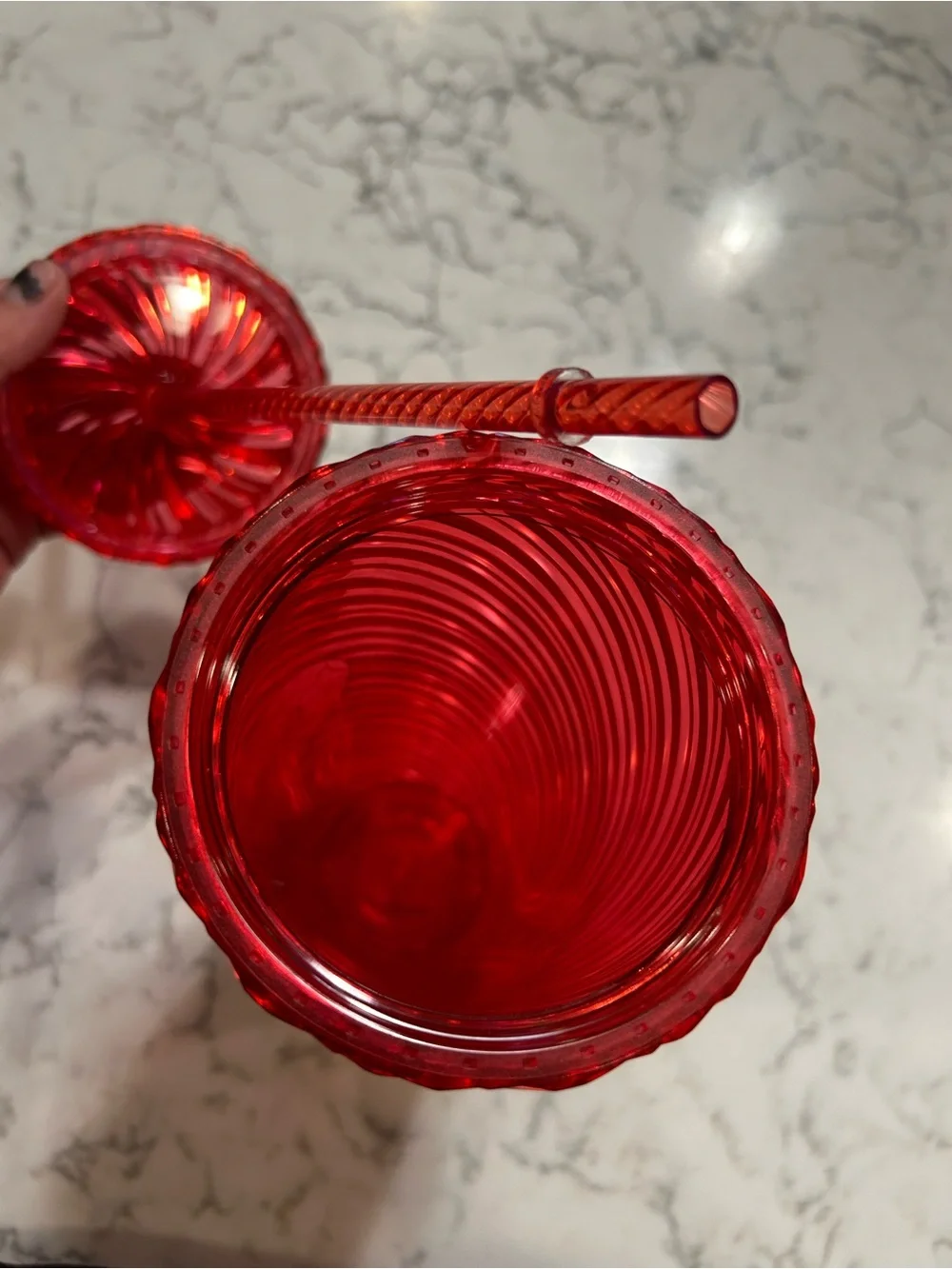 Starbucks red swirl